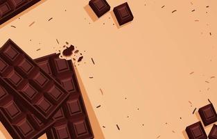sfondo di barra di cioccolato fondente vettore