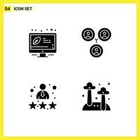creativo icone moderno segni e simboli di del desktop Vota energia sociale revisione modificabile vettore design elementi