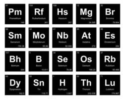 20 preiodico tavolo di il elementi icona imballare design vettore