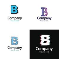 lettera B grande logo imballare design creativo moderno loghi design per il tuo attività commerciale vettore