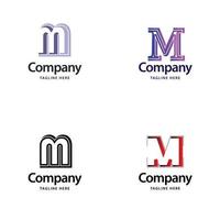lettera m grande logo imballare design creativo moderno loghi design per il tuo attività commerciale vettore