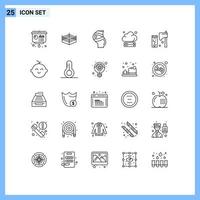 25 creativo icone moderno segni e simboli di ascia Conservazione cintura server donne modificabile vettore design elementi