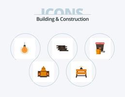 edificio e costruzione piatto icona imballare 5 icona design. firewall. Consigli. costruzione. idea. leggero vettore