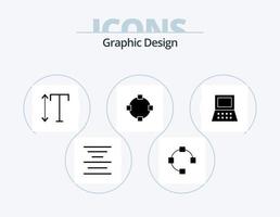 design glifo icona imballare 5 icona design. . . verticale. hardware. il computer portatile vettore