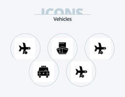 veicoli glifo icona imballare 5 icona design. trasporto. carico. trasporto. trasporto. aereo vettore