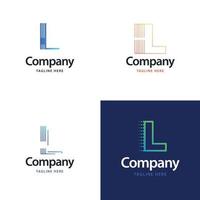 lettera l grande logo imballare design creativo moderno loghi design per il tuo attività commerciale vettore