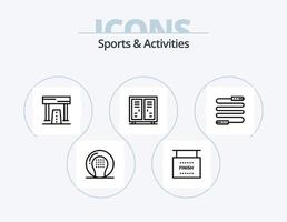 gli sport e attività linea icona imballare 5 icona design. ricreazione. finire. ricreazione. Atletica. gli sport vettore