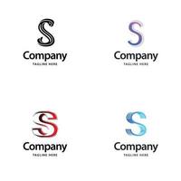 lettera S grande logo imballare design creativo moderno loghi design per il tuo attività commerciale vettore