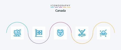 Canada blu 5 icona imballare Compreso Olimpiadi. hockey. foglia. gioco. predatore vettore