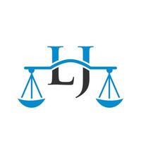lettera lj legge azienda logo design per avvocato, giustizia, legge avvocato, legale, avvocato servizio, legge ufficio, scala, legge ditta, procuratore aziendale attività commerciale vettore