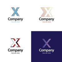 lettera X grande logo imballare design creativo moderno loghi design per il tuo attività commerciale vettore