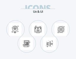 UX e ui linea icona imballare 5 icona design. tè rompere. rompere volta. volume. tempo atmosferico. applicazione vettore