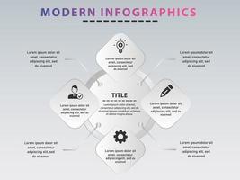 infografica astratta con un design moderno. modello di infografica minimo con icone e 4 opzioni. vettore