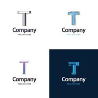 lettera t grande logo imballare design creativo moderno loghi design per il tuo attività commerciale vettore