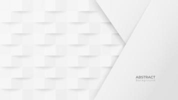astratto, 3d, moderno sfondo bianco e grigio con cubi vettore