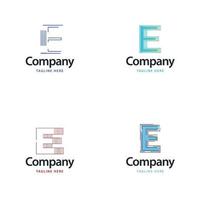 lettera e grande logo imballare design creativo moderno loghi design per il tuo attività commerciale vettore