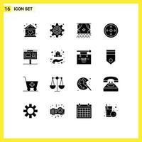16 creativo icone moderno segni e simboli di tavola gli sport cinema sport prima modificabile vettore design elementi