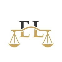 lettera EL legge azienda logo design per avvocato, giustizia, legge avvocato, legale, avvocato servizio, legge ufficio, scala, legge ditta, procuratore aziendale attività commerciale vettore
