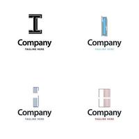 lettera io grande logo imballare design creativo moderno loghi design per il tuo attività commerciale vettore