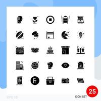 25 creativo icone moderno segni e simboli di computer attrezzo amore corona scala modificabile vettore design elementi