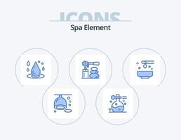 terme elemento blu icona imballare 5 icona design. pietre. relax. yoga. massaggi. terme vettore