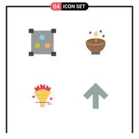 4 piatto icona concetto per siti web mobile e applicazioni astratto leggero celebrare Diwali mazzo modificabile vettore design elementi
