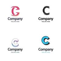 lettera c grande logo imballare design creativo moderno loghi design per il tuo attività commerciale vettore