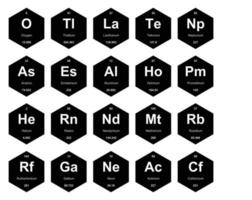 20 preiodico tavolo di il elementi icona imballare design vettore