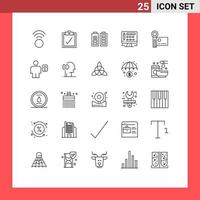 impostato di 25 moderno ui icone simboli segni per avatar registrazione pieno handycam videocamera modificabile vettore design elementi