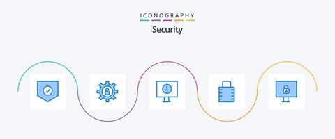 sicurezza blu 5 icona imballare Compreso . serratura. errore. computer. proteggere vettore