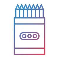matita pastello linea pendenza icona vettore