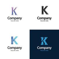 lettera K grande logo imballare design creativo moderno loghi design per il tuo attività commerciale vettore