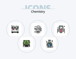chimica linea pieno icona imballare 5 icona design. Capodanno. nuovo. Capodanno. Cinese. Cinese vettore
