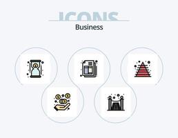 attività commerciale linea pieno icona imballare 5 icona design. aiuto. acquisizione. anno Domini. cliente. servizio vettore