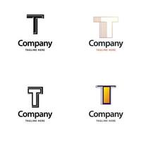 lettera t grande logo imballare design creativo moderno loghi design per il tuo attività commerciale vettore