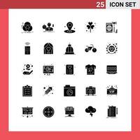 25 creativo icone moderno segni e simboli di trifoglio patrick depressione foglia posto modificabile vettore design elementi
