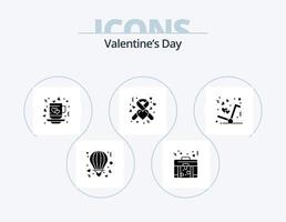 san valentino giorno glifo icona imballare 5 icona design. consegna. cuore. caffè. Salute. amore vettore