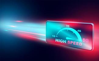 banner di tecnologia internet ad alta velocità vettore
