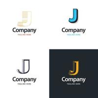 lettera j grande logo imballare design creativo moderno loghi design per il tuo attività commerciale vettore