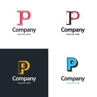 lettera p grande logo imballare design creativo moderno loghi design per il tuo attività commerciale vettore