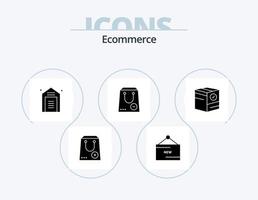 e-commerce glifo icona imballare 5 icona design. meno. commercio. Prodotto. magazzino. Conservazione vettore