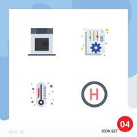 universale icona simboli gruppo di 4 moderno piatto icone di asciugatrice grado documento opzioni ospedale modificabile vettore design elementi