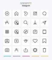 creativo instagram 25 schema icona imballare come come instagram. interfaccia. ricaricare. instagram. sociale vettore