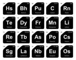 20 preiodico tavolo di il elementi icona imballare design vettore