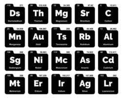 20 preiodico tavolo di il elementi icona imballare design vettore