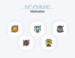 motivazione linea pieno icona imballare 5 icona design. cuore occhi. affetto. finanza. adorazione. qualità vettore