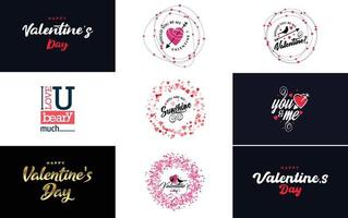 essere mio San Valentino lettering con un' cuore design. adatto per uso nel San Valentino giorno carte e inviti vettore