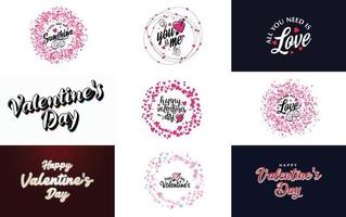 essere mio San Valentino lettering con un' cuore design. adatto per uso nel San Valentino giorno carte e inviti vettore