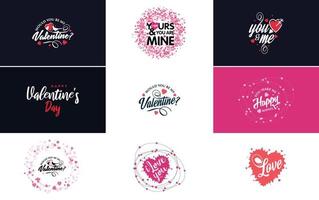 essere mio San Valentino lettering con un' cuore design. adatto per uso nel San Valentino giorno carte e inviti vettore