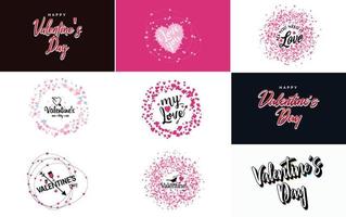 essere mio San Valentino lettering con un' cuore design. adatto per uso nel San Valentino giorno carte e inviti vettore